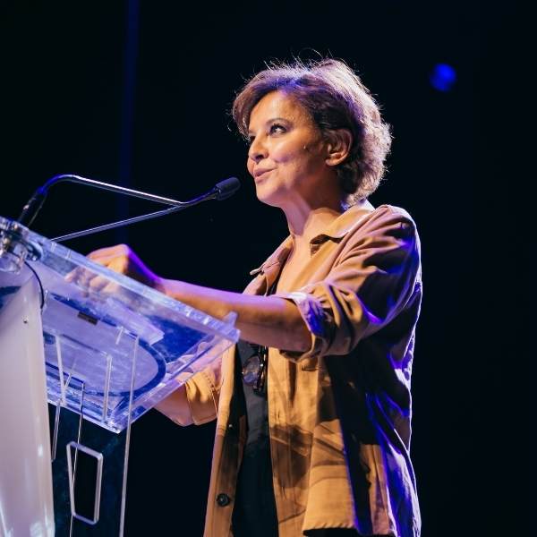 Portrait de la marraine de l'ESG : Najat Vallaud-Belkacem